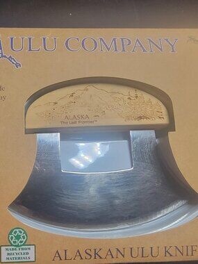 Alaska Ulu Company Alaskan Ulu Knife Wood Handle & Display Stand w/ Box